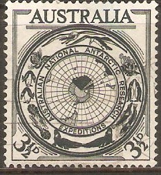 Australia 1954 3d Antarctic Research Stamp. SG279.